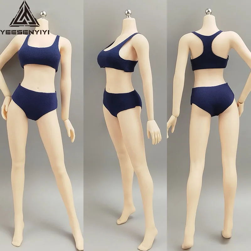

1/6 Scale Sports Bra and Brief Set for 12-inch Women's Action Figure, 30cm BJD Doll Workout Outfit Tank Top & Mini Shorts
