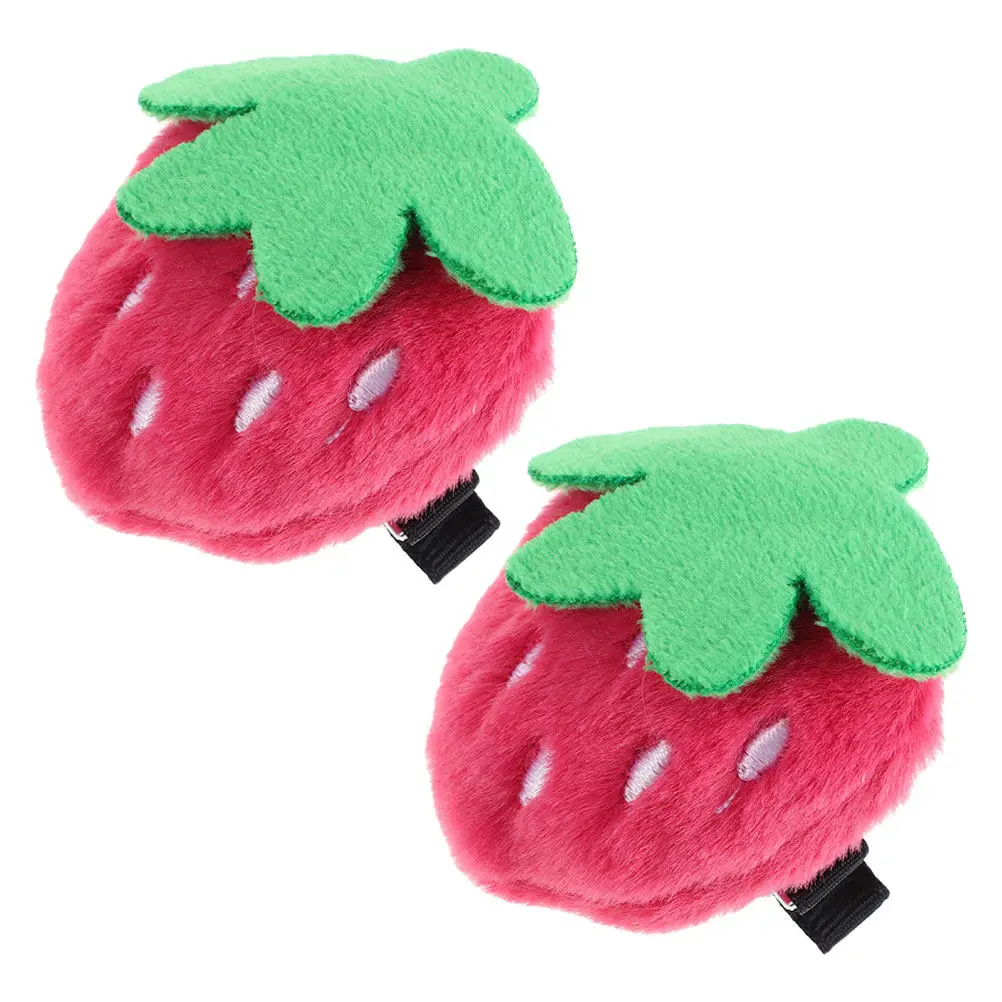 

2Pcs Strawberry Hair Clips Sweet Kawaii Hairpin for Women Reliable Duckbill Clip Hair Accessories Festival Party Casual