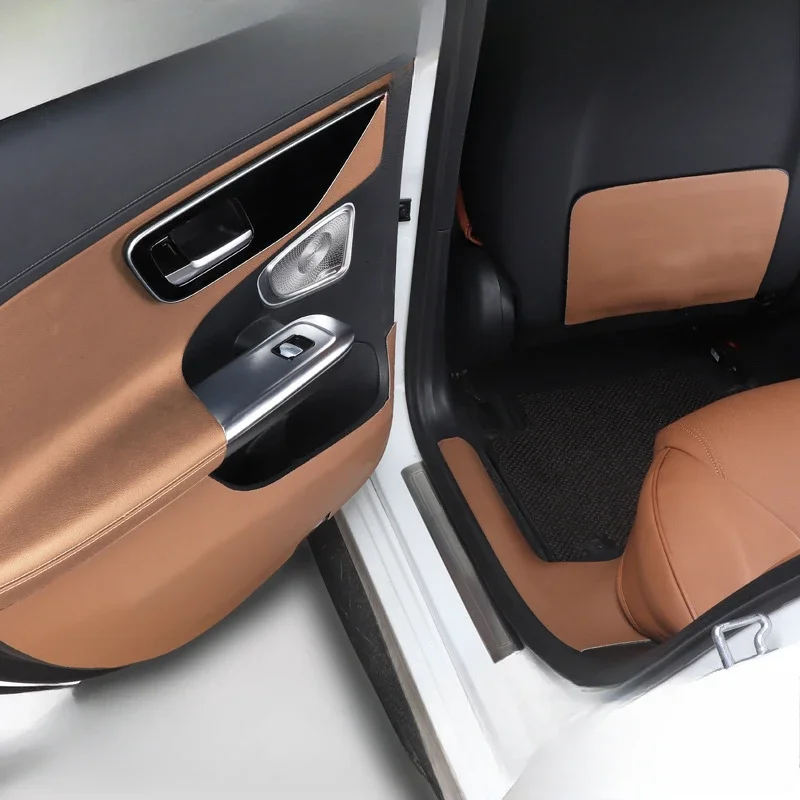 For Mercedes Benz E-Class E300L 2024 Car Door Kick Mat 260L Car Seat Anti-Kick Mats W214 Car Door Sill Strips Protective Sticker