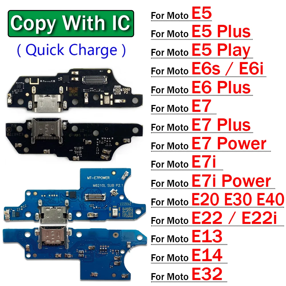 USB Charger Charging Dock Port Connector Flex Cable For Moto E5 E6 E6s E6i E7 E7i Plus Power Play go E20 E30 E40 E32 E22 E13 E14