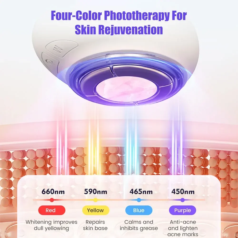 EMS LED Photon ลูกกลิ้งนวดหน้าความร้อน Micro-current Beauty Instrument Face Lift เครื่องนวดผิวกระชับอุปกรณ์ความงาม