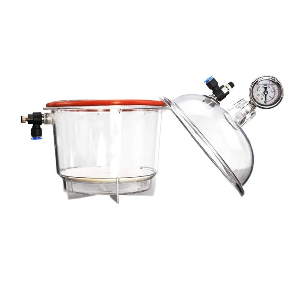 Vacuum Desiccators, Small Lab Desiccator, Double Valves Glassware Lab Desiccator Dryer Vacuum Desiccator Jar, 150mm/250mm