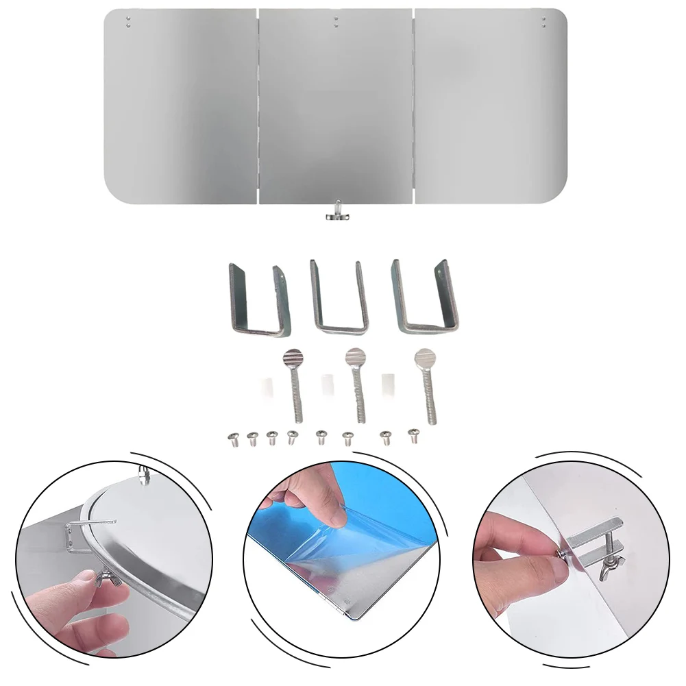 Aluminum Wind Deflector Heat Reflector Panel for Patio Heaters to Enhance Heat Retention and Save Gas During Outdoor Use