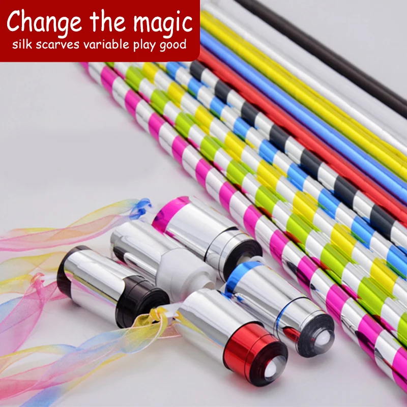 Magical Wand Long Appearing Cane Plastic Stage Stick Cane Close Up Tricks 70cm freeshipping