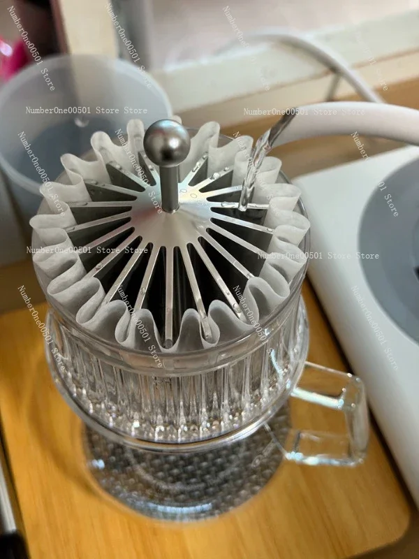 Zero Plastic Metal Coffee Filter Paper Press Stainless Steel Heat Resistant Dripper Accessory
