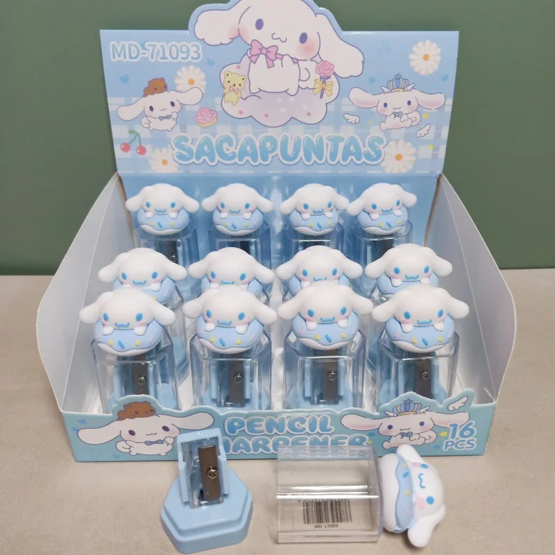 16pcs Sanrio Cinnamoroll Pencil Sharpeners Students Pencil Sharpener Stationery Sharpening Tools School Supplies Wholesale