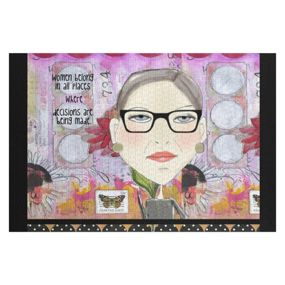 

Women Belong. RBG Quote Jigsaw Puzzle Baby Toy With Personalized Photo Puzzle