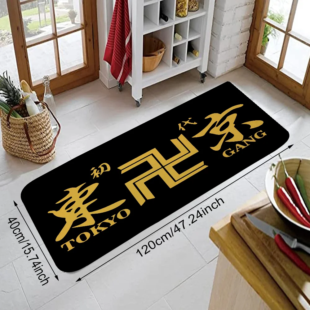 Tokyo Revengers Floor Mat for Kitchen Carpet for Bathroom Things to the House Entrance Door Doormat Outdoor Bath Rug Customized