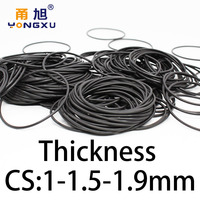 O-ring thickness 1/1.5/1.9mm CS fluororubber FKM sealing temperature resistant gasket rubber ring complete in specifications.-