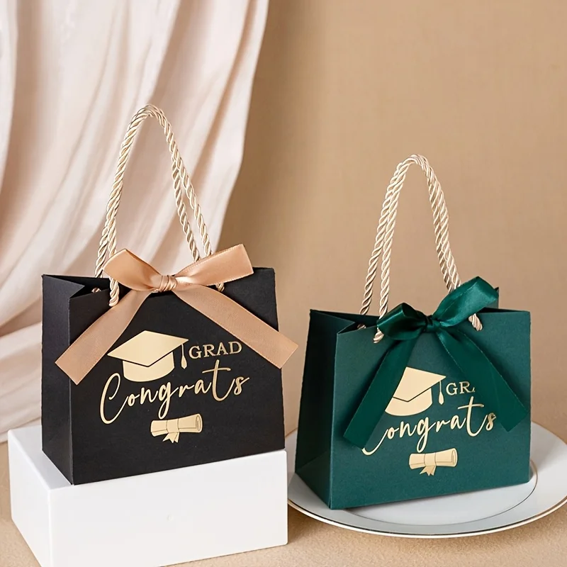 Doctor's Hat Handheld Gift Bag Box Graduation Season Candy Paper Box Bachelor's Hat Suitable for Candy Chocolate and Party Gifts view 4