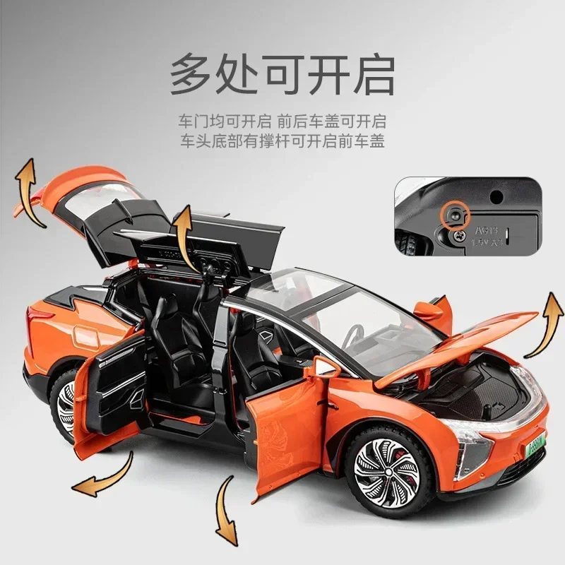 1:22 HiPhi X Simulation Diecast Metal Alloy รถรุ่นเสียงแสงดึงกลับคอลเลกชันของเล่นเด็กของขวัญ