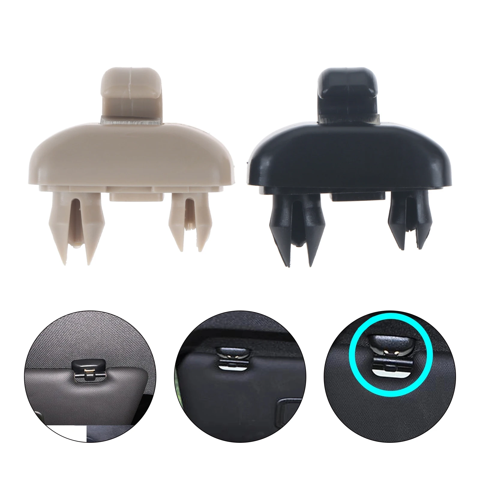

2Pcs Front Car Sun Visor Hook Bracket Clips Hanger Holder Buckle Retainer for Audi A1 A3 A5 Q3 Q5 S4 S5 TT RS3 Replacement Part