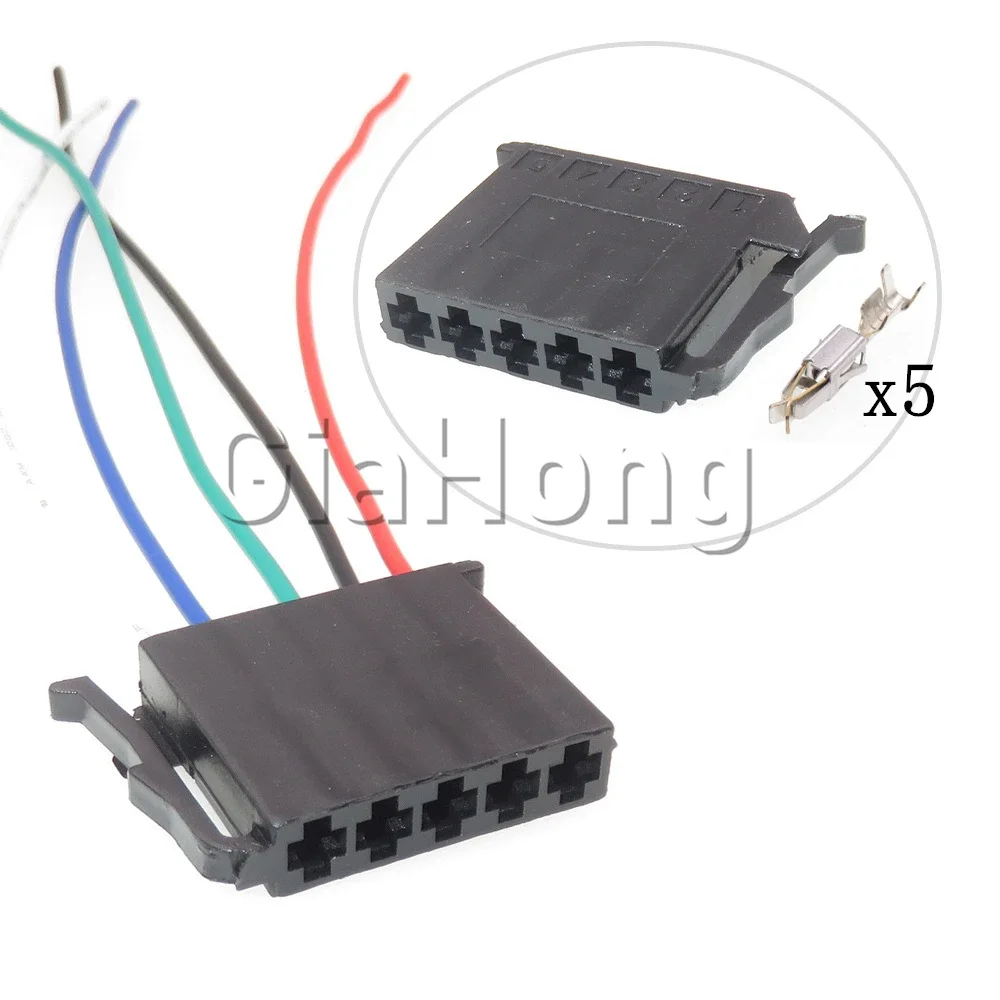 1 Set 5 Ways AC Assembly Auto Parts 1H0953635 Car Unsealed Plastic Housing Connector Automobile Electrical Wire Socket
