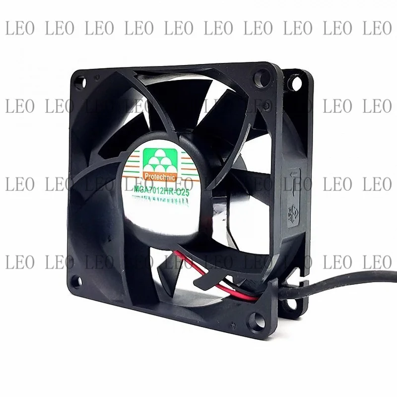 M 1PCS For MGA7012HR-O25 DC12V 0.22A 7CM 2-Wire Dual Balls Silent Cooling Fan