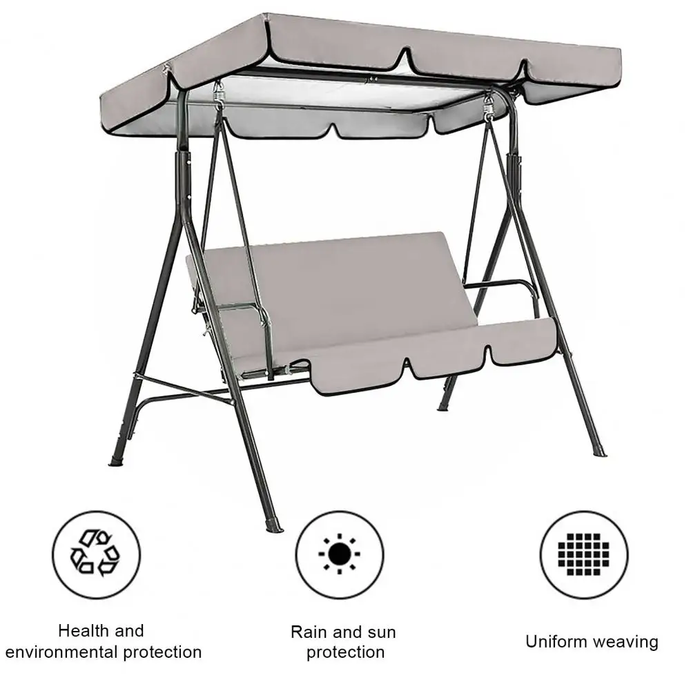 Uv Resistant Swing Canopy Waterproof Uv-proof Garden Swing Canopy Replacement Set Easy Installation Outdoor Patio Sun for Swing