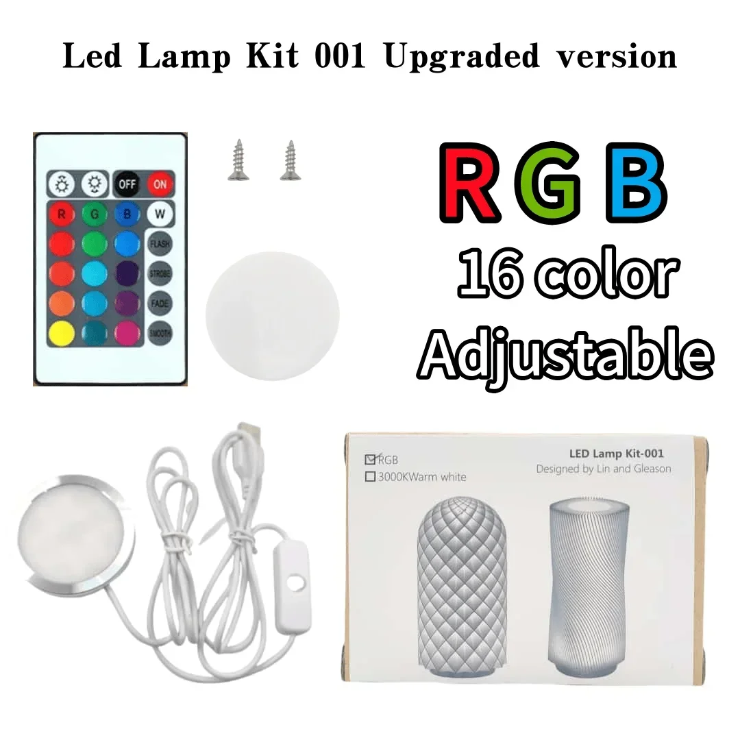 NONE Für Bambus-Labor-LED-Lampen-Set 001, RGB, mehrere Farben, Bambus-Licht, LED-Teile, DIY-Modell, warmweiß/mehrfarbig, ohne Lampengehäuse 3