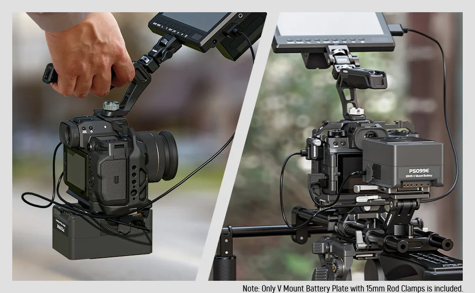 Neewer Mini V Mount Batterieplatte 180 ° Tilt faltbare L-förmige V-Lock-Batterieplatte für SmallRig Shoulder Rig Sony FXLION Nano – Detail 5
