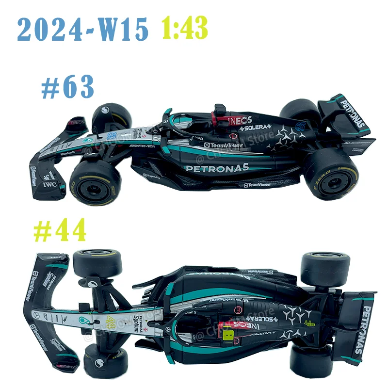 Bburago 1:43 W15 메르세데스-AMG F1 팀 포뮬러 다이 캐스트 자동차 모델 경쟁 차량 모델 자동차 레이싱 장난감 44 # 해밀턴, 신제품