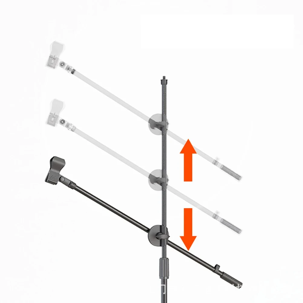 調整可能な金属製マイクスタンド、頑丈なマイククリップ、ブームアームスタンド、電話ホルダー、延長ブラケット、55cm