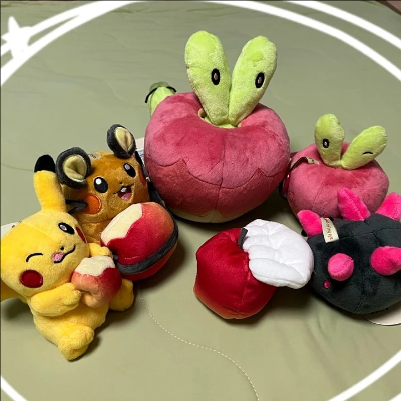 

Подлинная серия PokéMon Apple Of My Eye, плюшевые шапки с подвеской, головные уборы, аппликация Dedenne Pyukumuku, орнамент, игрушка, Рождественский подарок