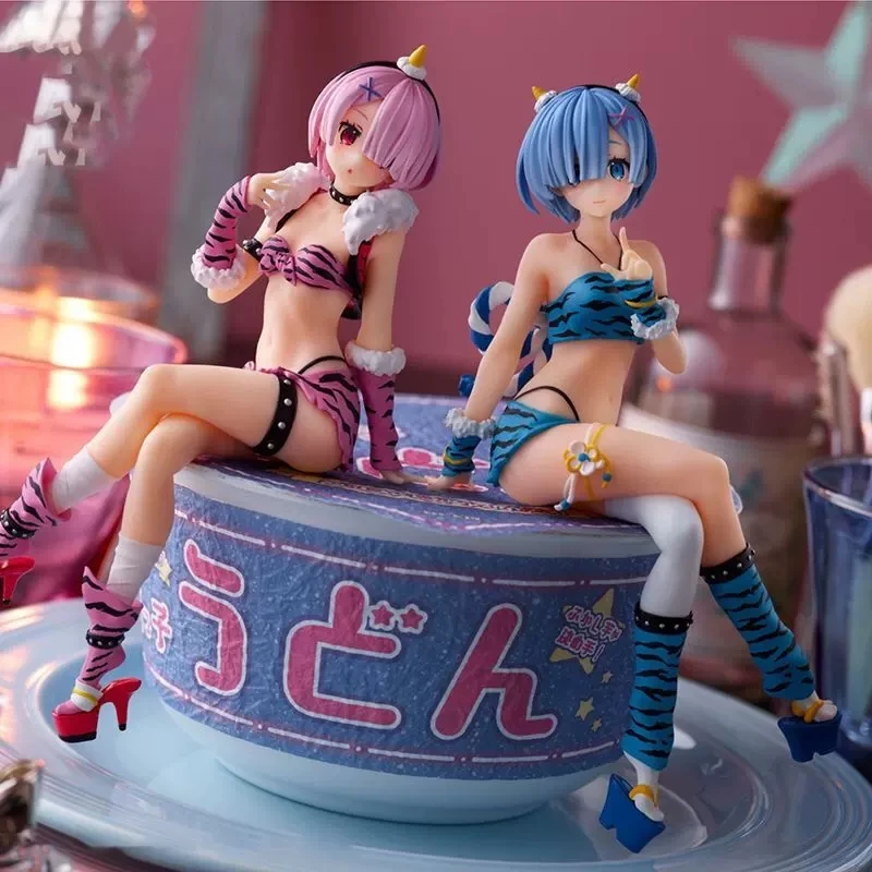 

New Stock Furyu Anime Toy Re: Zero - Starting Life In Another World Rem Ram Cute Devil Costume Girl Figurine Model Ornament Toy