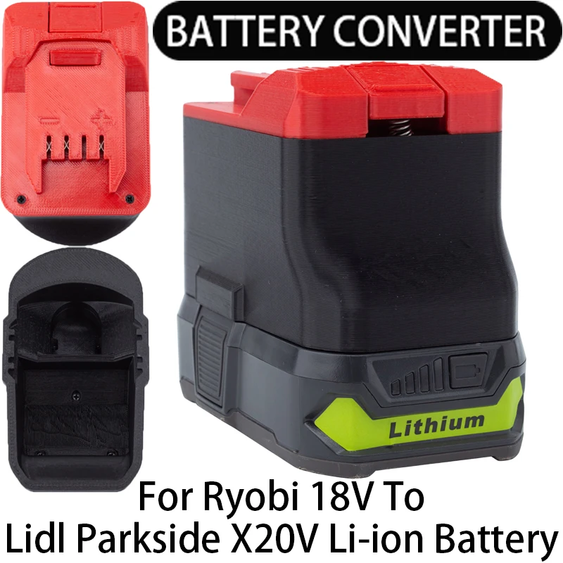 

Adapter For Lidl Parkside X20V Li-ion tools Convert to Ryobi 18V ONE+ Li-ion battery adapter power tool accessories