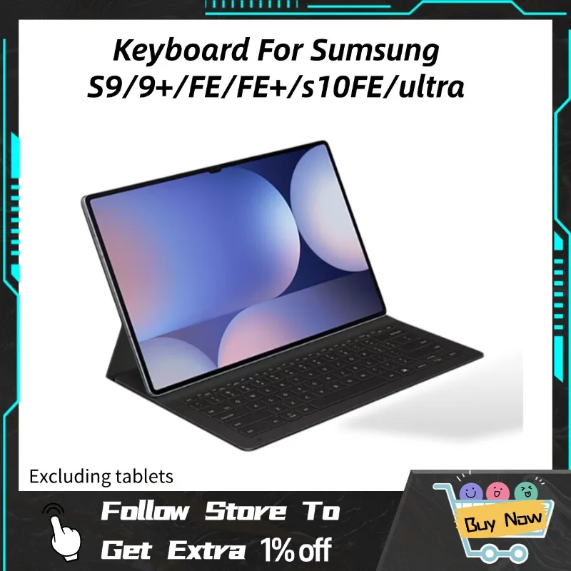 

Клавиатура для Samsung Galaxy Tab S10 + S10 Ultra S9 S9 + S9 Ultra S9 FE S9 FE FE + кожаный чехол с портативной клавиатурой S9U, оригинальная клавиатура