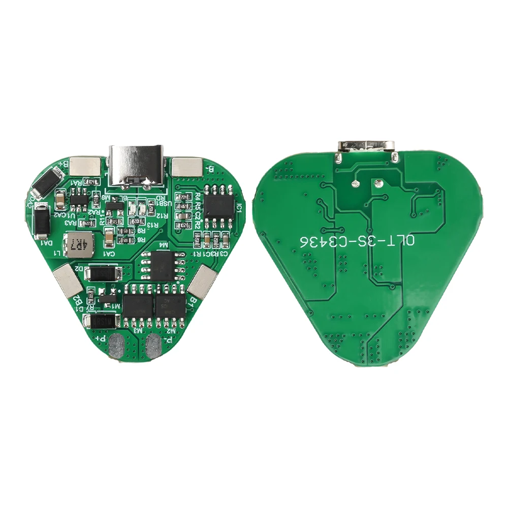 แผงวงจรป้องกันแบตเตอรี่ลิเธียม 18650 แบบชาร์จ 3S 12V 20A พอร์ตชาร์จ Type C จำนวน 1/5/10 ชิ้น