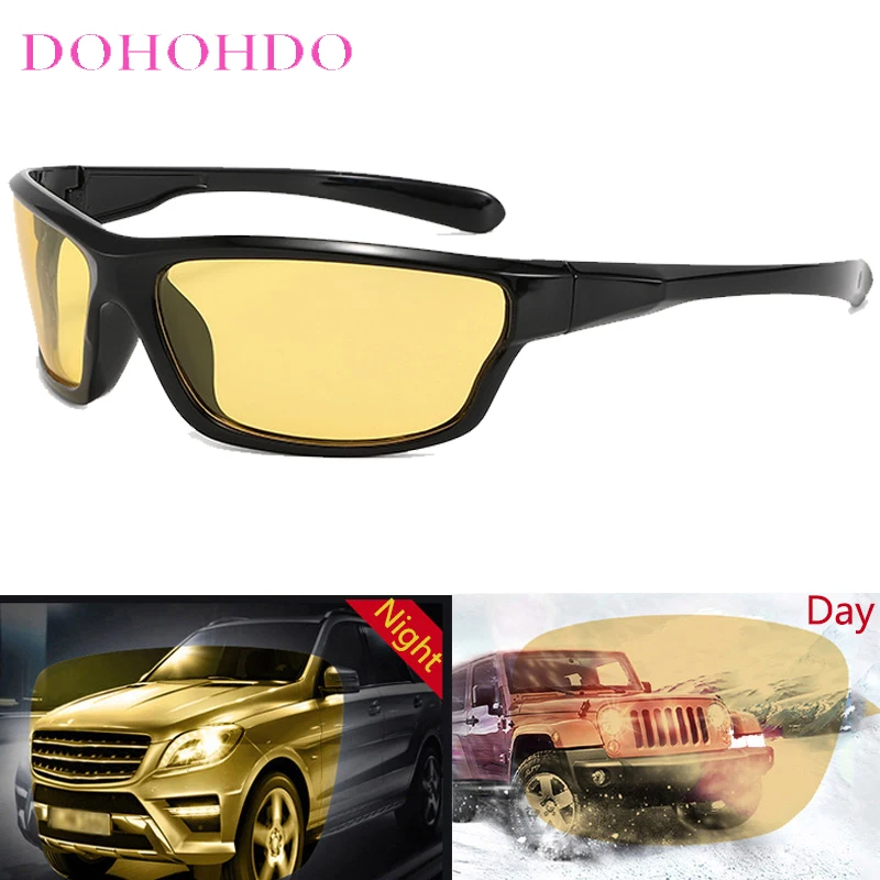 

Polarized Sunglasses Men Women New Brand Design Night Vision Goggles Male Outdoor Sports Driving Anti-Glare Eyewear UV400 Очки