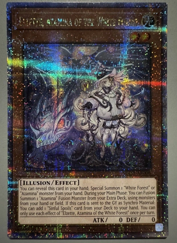 Yugioh Monsters SUDA-AE008 Elzette, Азията белого леса, секретная четверть века, редкая азиатская английская коллекция, мятная карта