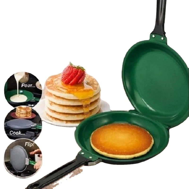 Reversible Flip Non-Stick Frying Pan Pancake Egg Cake Maker Machine Kitchenware Pancakes DIY Handmade Bake Pan Baking Machine