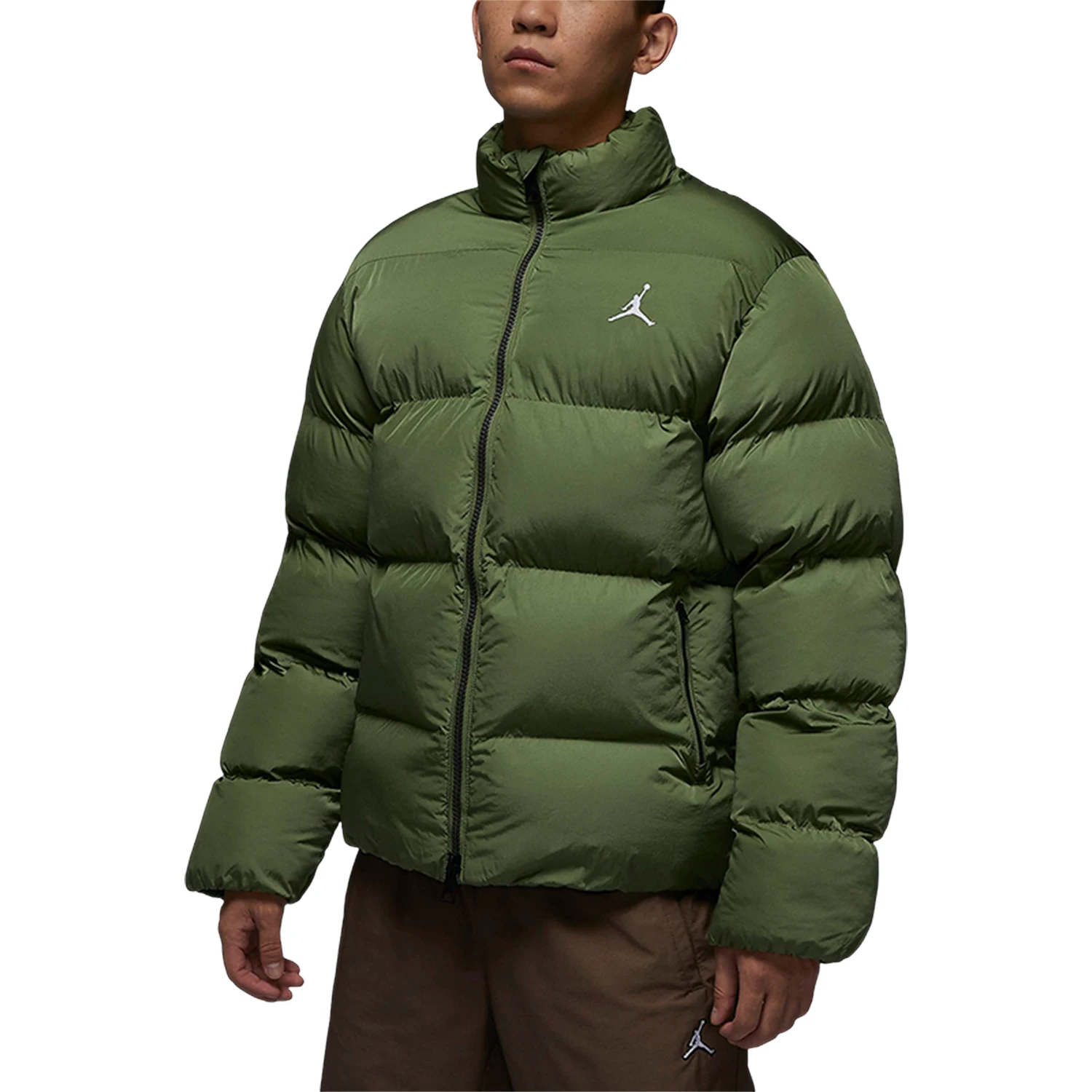 Nike genuine JORDAN men's stand up collar warm and durable sports cotton jacket FB7332-340