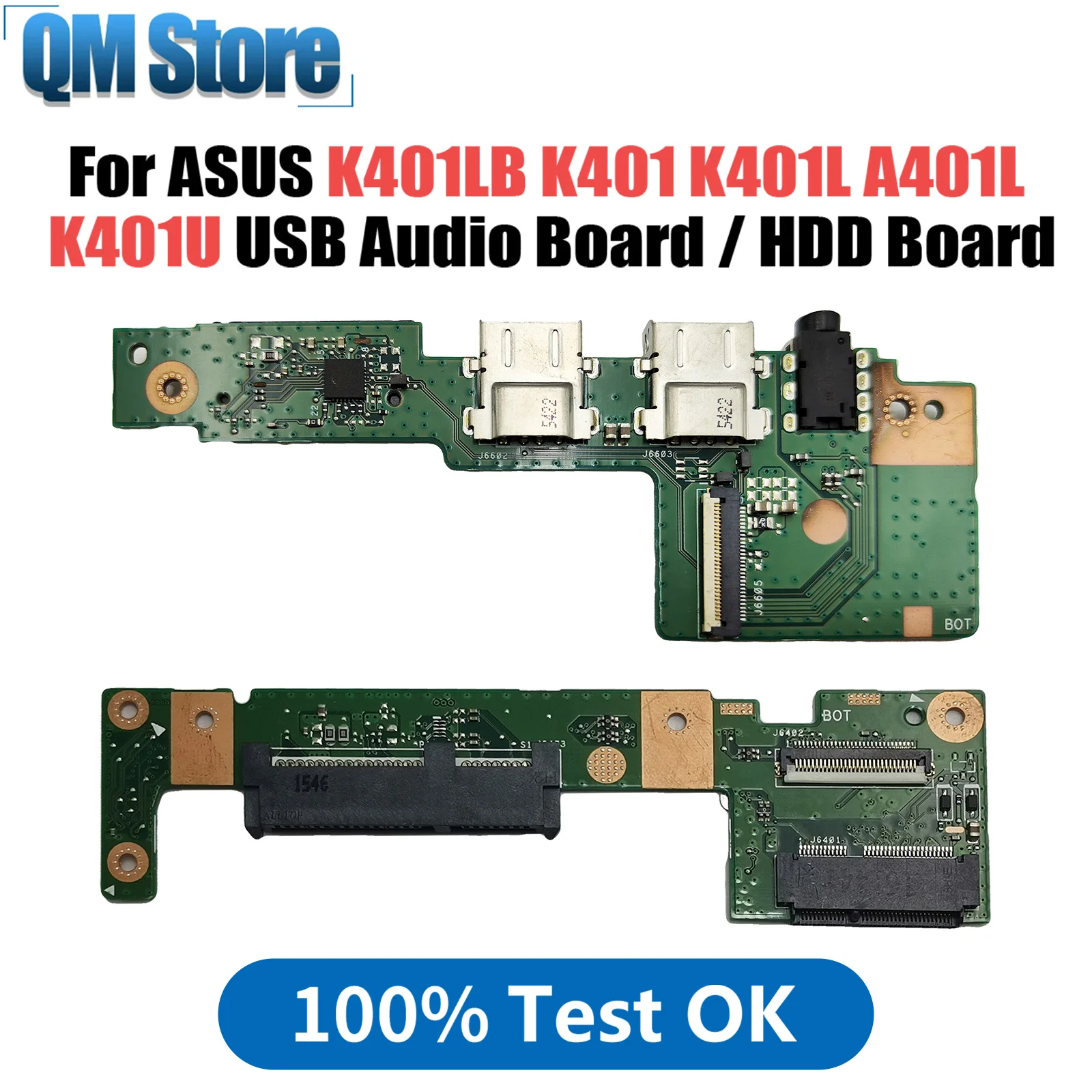 

K401LB IO Board REV 2.0 For ASUS K401LB K401 K401L A401L K401U USB Audio board and HDD Boards 100% OK