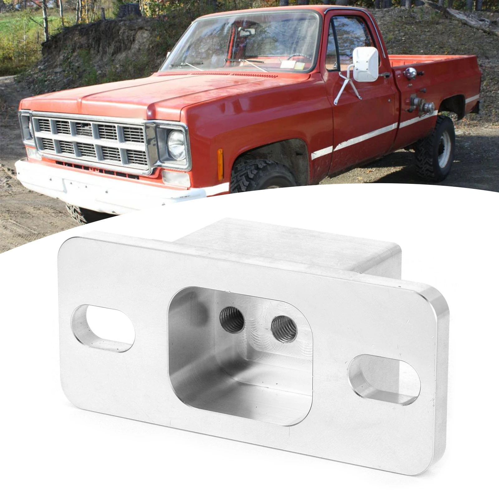 Solid Transmission Mount Aluminum Alloy Mounting Base for Chevy TH350 TH400 700R4 4L60E 4L65E, OEM Replacement