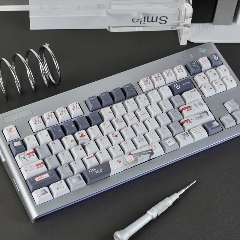 

Investigation Team Theme Keycaps Set PBT Cherry Profile Custom Original Handmade Keycaps for Mechanical Keyboard Accessories