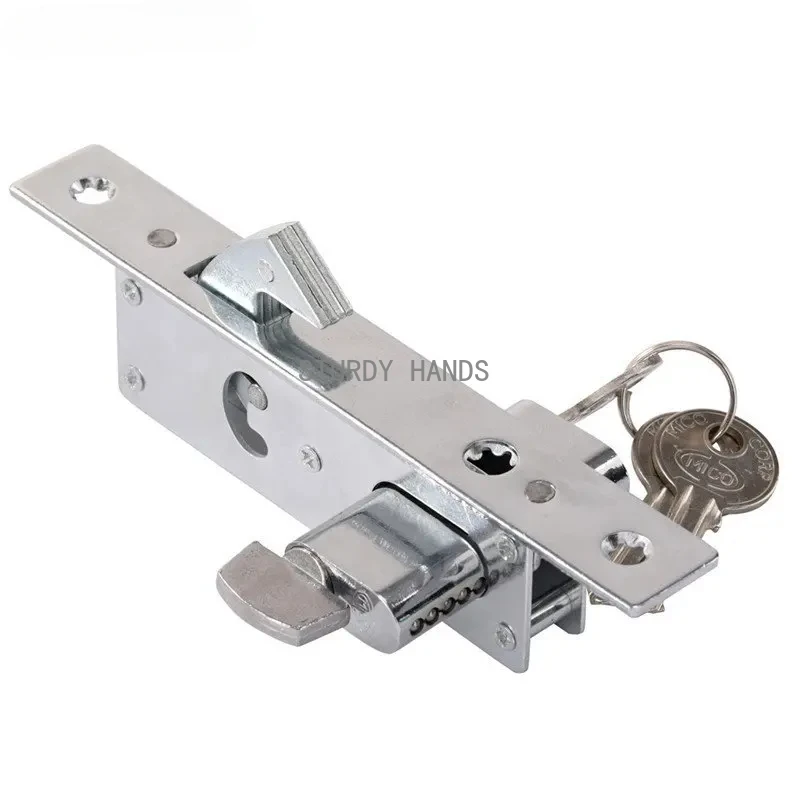 Kitchen Balcony Sliding Door Hook Lock Strong and Durable Zinc Alloy Stealth Security Lock with Keys Indoor Hardware Accessories