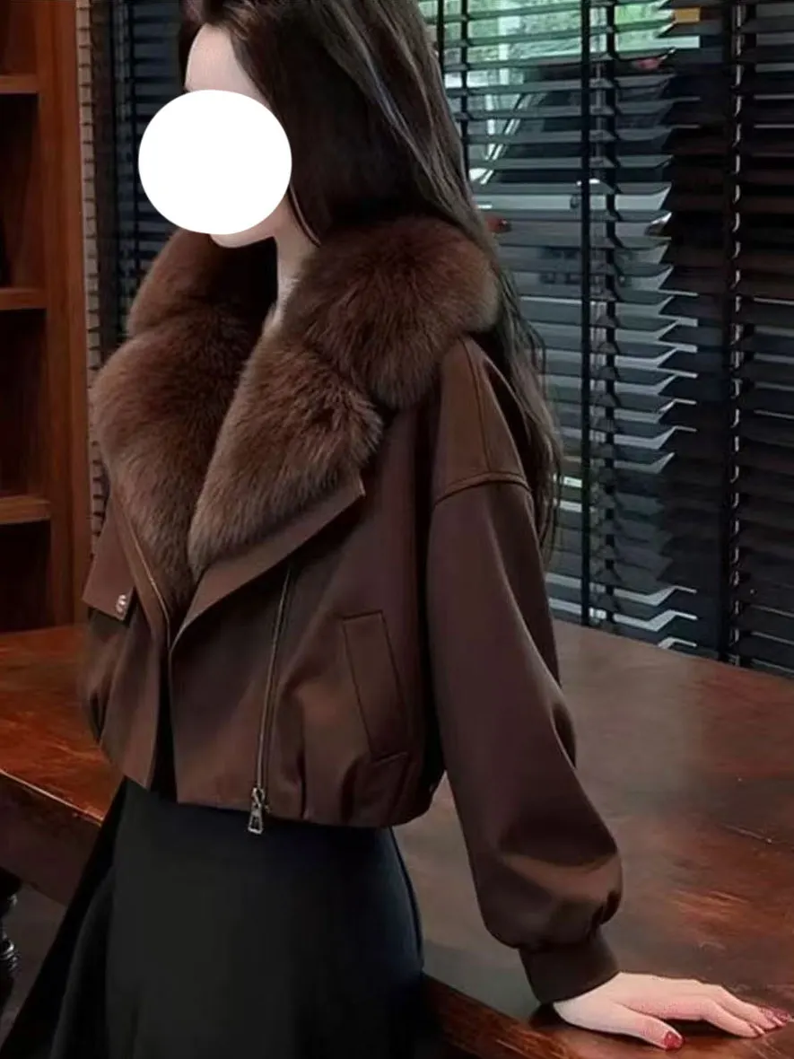

Faionable ort Mi Beige Outerwear Women's Fraance Sle Coat Thiened Polyester Fiber Zipper Closure Long Sve Coat