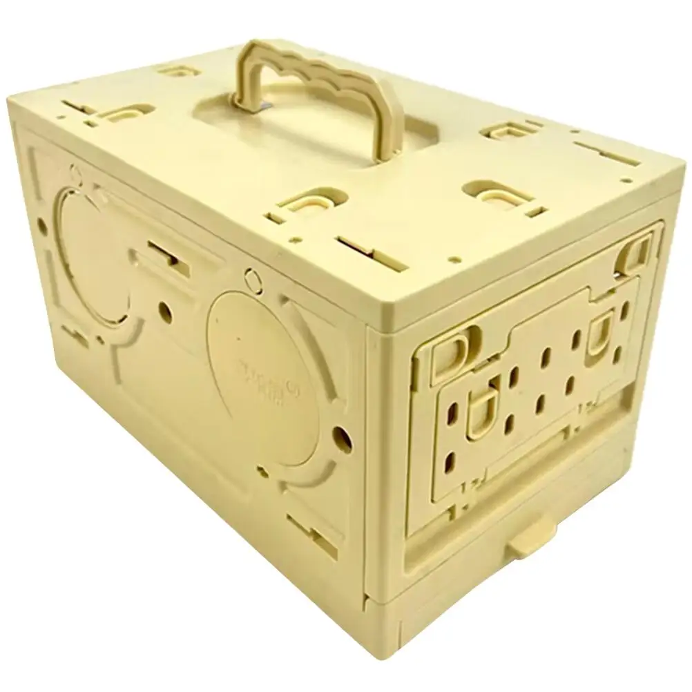

Folding Bird Cage Lightweight Portable Plastic Travel Cage for Small Pets Yellow Easy Assembly Multi functional Suitable