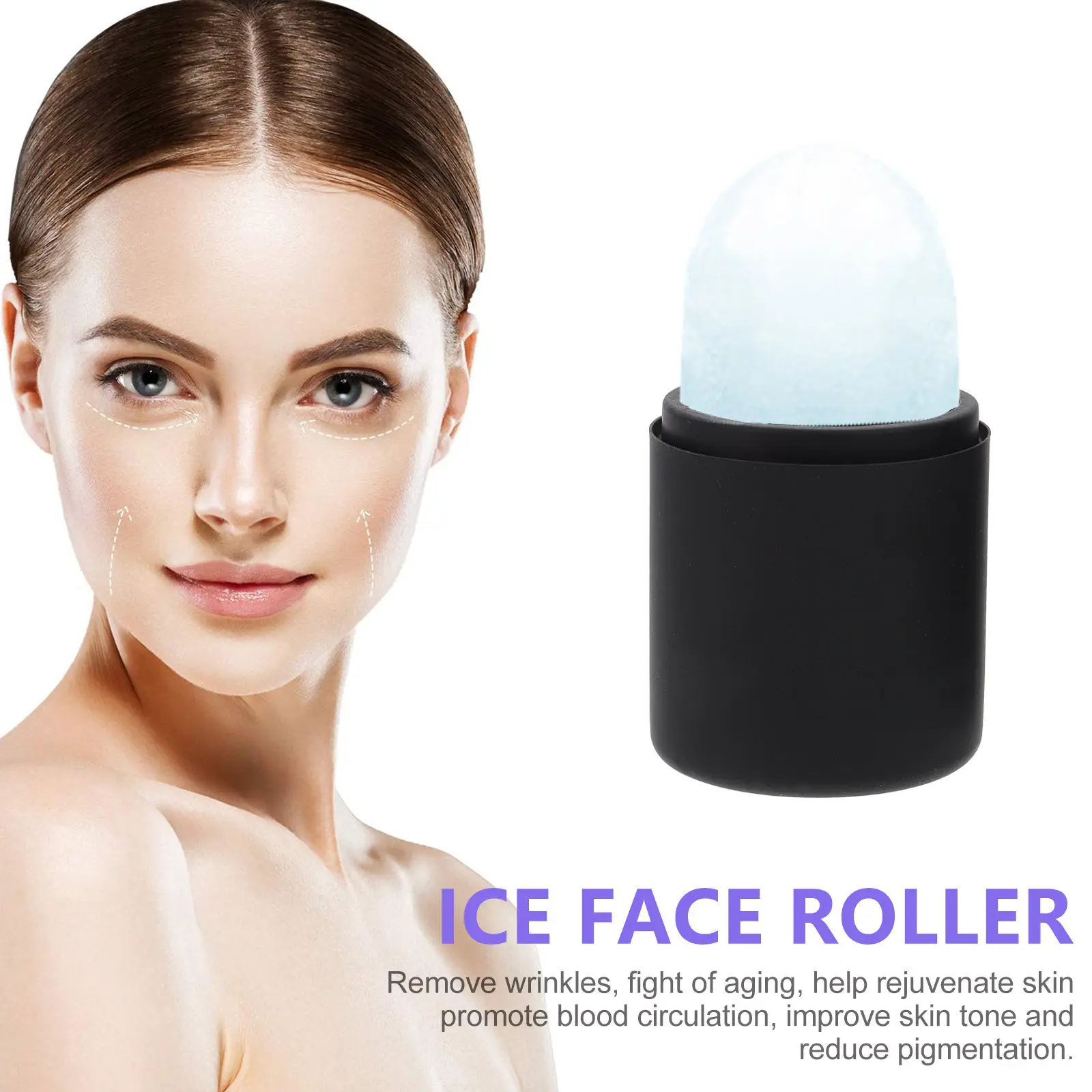 Facial Silicone Cooling Face Massager for Eye Bags Wrinkles Skin Tone Brightening Pore Minimizing Anti Aging Face Ice