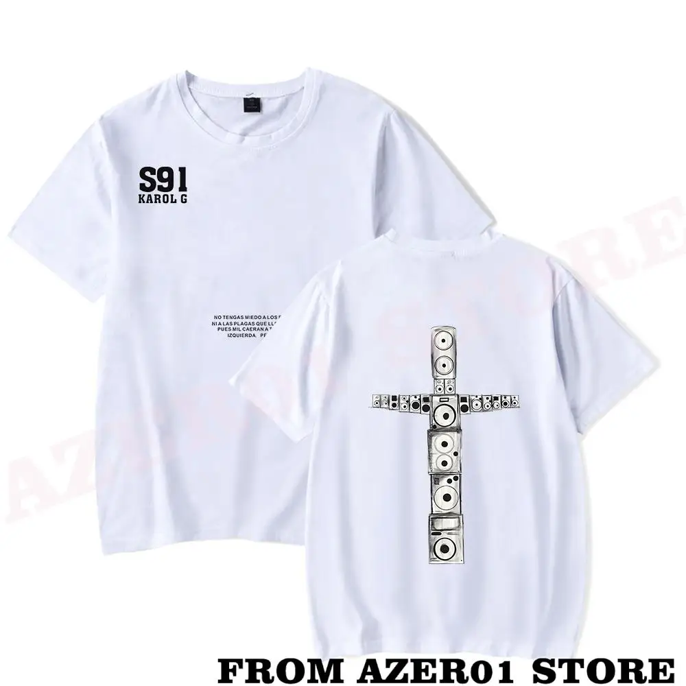 Karol G S91 BONITO Tour Merch T-shirt Summer Men/Women Streetwear Tshirt Shirt Short Sleeve New Logo Tee