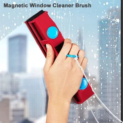 Magnetic Window Cleaner Brush Double-Side Glass Wiper 8-20mm Glass Window Cleaning Tool 2024 New Household Window Cleaner