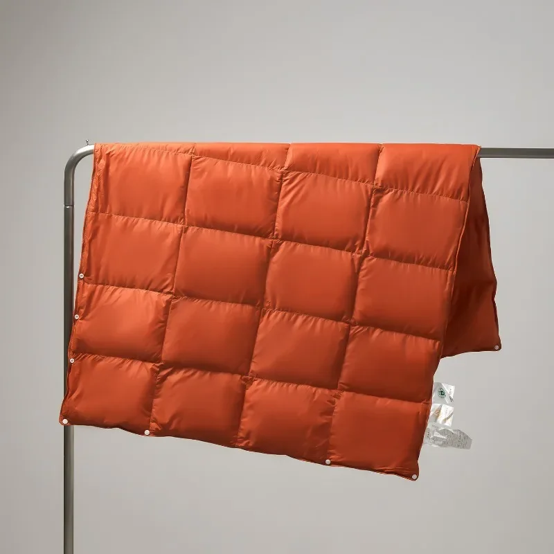 Class A Antibacterial 95 White Goose Down Shawl Blanket Camper Airplane Blanket Multifunctional Portable Cloak Nap Blanket