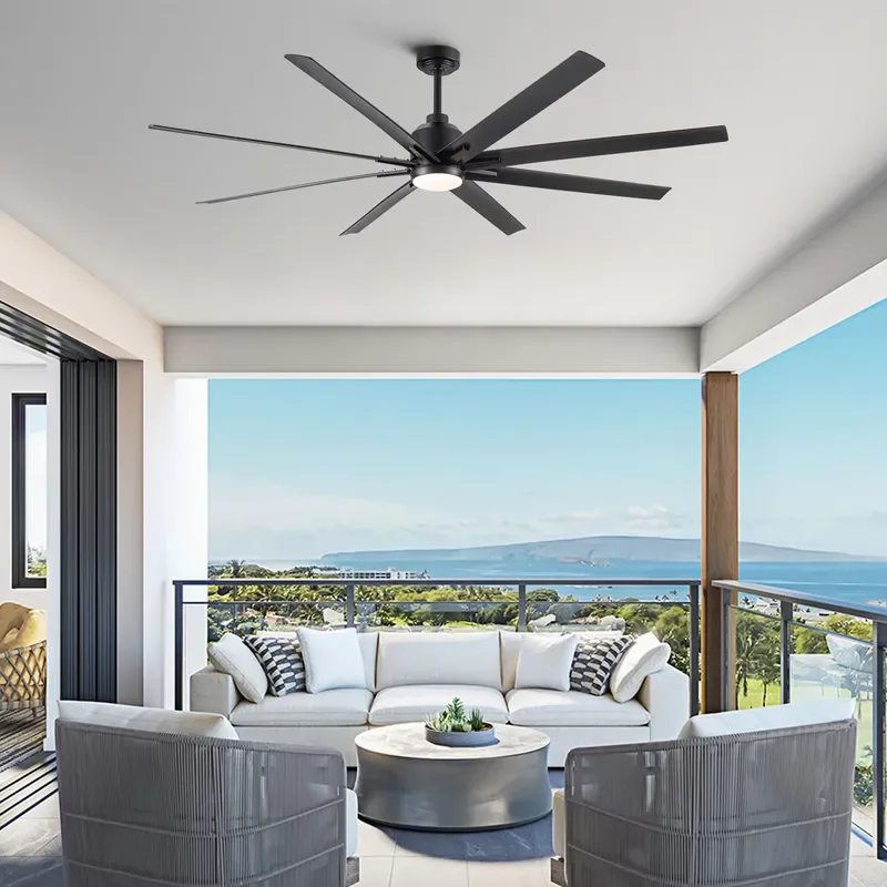 for  72 Inch Large Modern Ceiling Fan with LED Light and Remote Control  Home