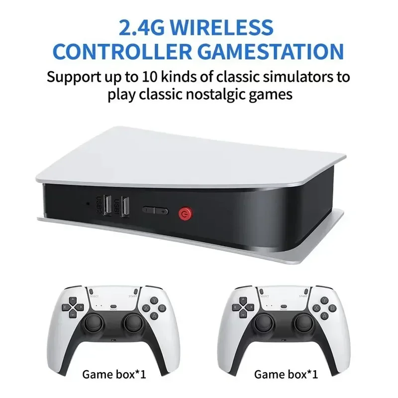 M5 Video Game Console 4K HDTV Box 64/128G 15000/20000+ Retro Arcade Games Speaker 2.4G Wireless Controller for PS1/CPS/FC/GBA/MD