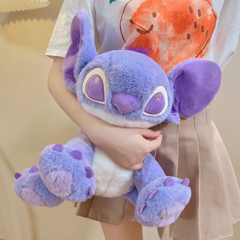 Juguete de peluche Kawaii Stitch púrpura Lila muñeco de peluche esponjoso para niños regalo de cumpleaños lindo juguete de bebé Amigurumi
