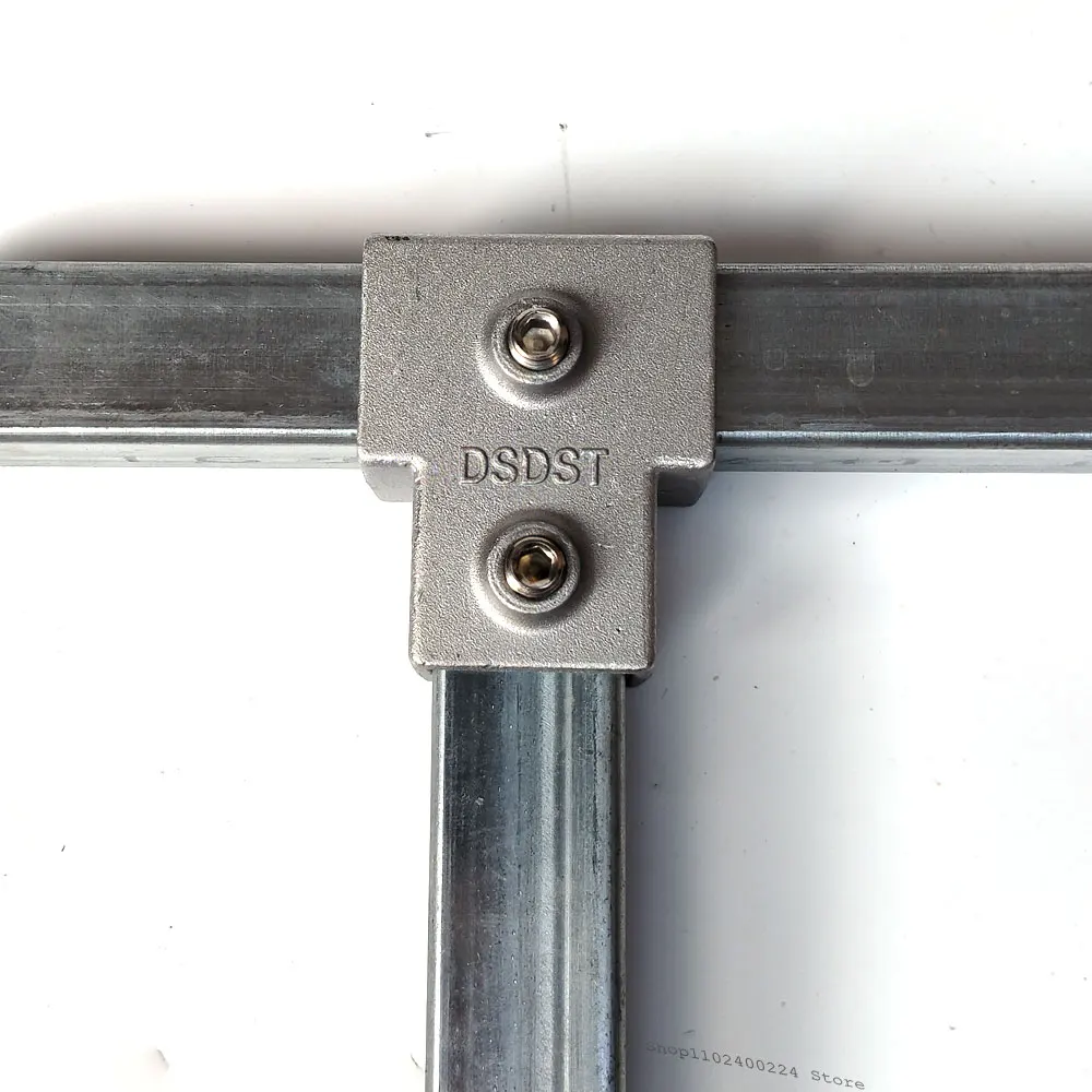 OD 25mm Square Tube Connection Piece Aluminum Alloy Elbow Three-way Square Pipe Fixed Joint Storage Rack Connector