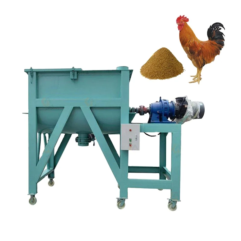 100/200/300/500/1000 Kg Pellet Machine & Feed Mixer Single Phase Shaft Feed Mixer Mill Ton For Food
