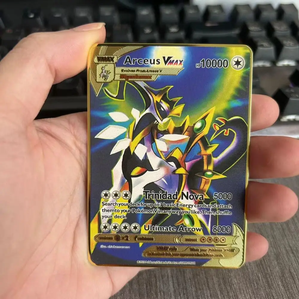 Pokemon Metall-Sammelkarten Anime-Figuren Charizard Pikachu Blastoise Mewtwo Kampf-Sammelkarten Spielzeug Geschenk ﻿