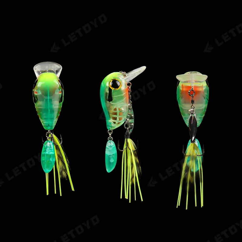 Micro Tappy Fishing Lures Artificial Hard Baits Crank Wobblers Tongue Plate Spinning Spoon with Feather Rotates Trout fish Bait