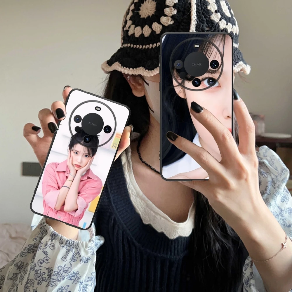 KPOP IU Lee JiEun Mobile Cell Phone Case for Huawei Mate 60 50 40 30 20 10 Pro Plus Lite E 5G Black Soft Phone Cover Shell